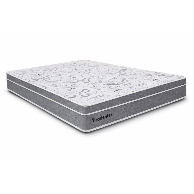 Box Casal Sued Cinza Ortobel + Colchão Casal Tiradentes Linho Cinza 138x188x62 Molas Ensacadas - D Vitrine - Suporta até 220kg - Imagem 5