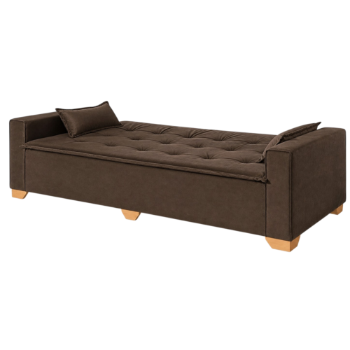 Alternative view of Sofá Cama Canadá 2,18 m Veludo Marrom 193 - TOP ESTOFADOS