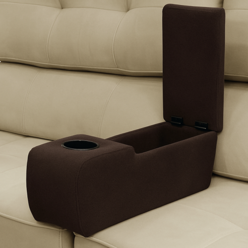 Alternative view of Lego Console Universal Para Sofa Corino Marrom  Solar Moveis