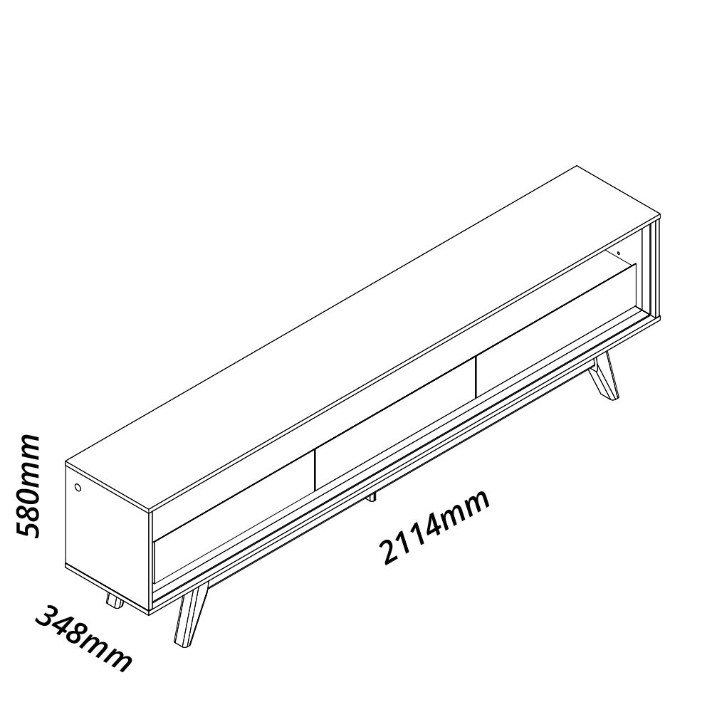 Rack até 75" Requinte 212 Cinza/Off White - GELIUS - Imagem 5