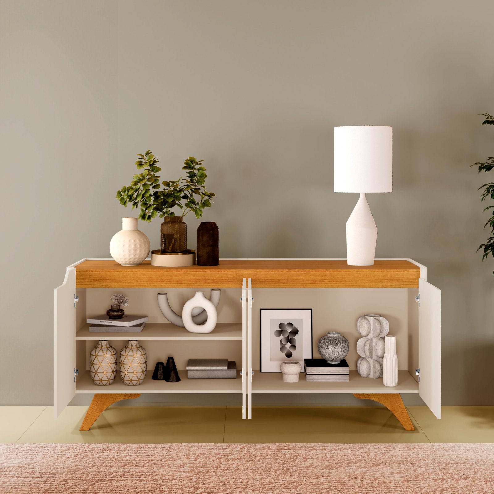 Buffet Atenas Off White/Naturale - MAVAULAR - Imagem 4