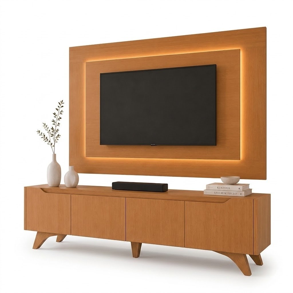 Painel até 58″ + Rack Atenas 1,80 m Naturale – MAVAULAR - Imagem 2