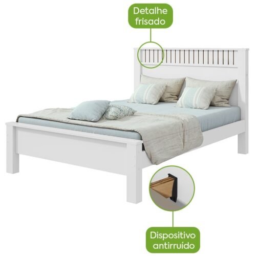 Alternative view of Cama Casal Athenas Branco - LOPAS