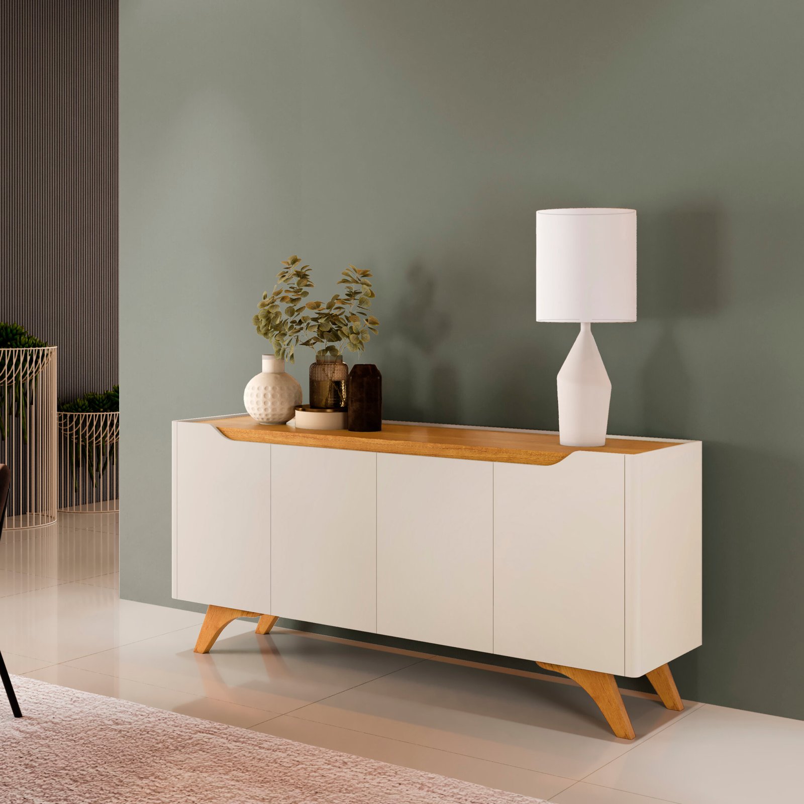 Buffet Atenas Off White/Naturale - MAVAULAR - Imagem 2