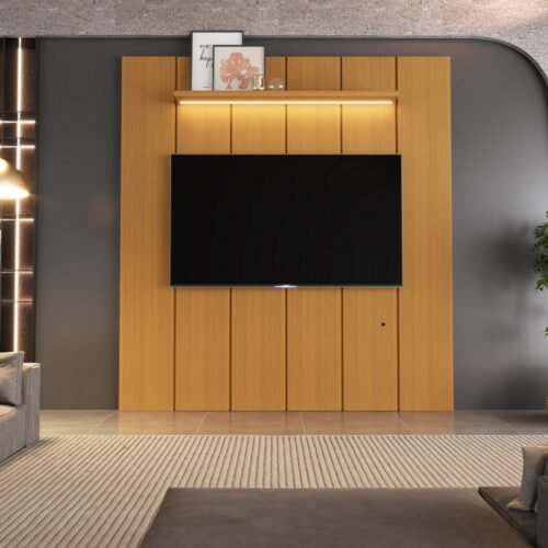 Alternative view of Painel até 75" Lumi 1,88 m Cedro - EDN MÓVEIS
