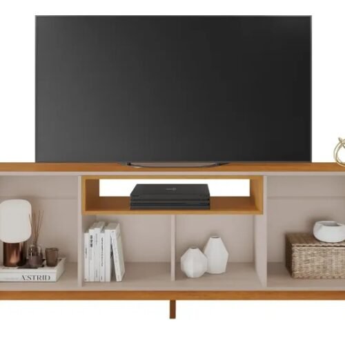 Alternative view of Rack até 70" Oslo Off White/Cinamomo - JCM MOVELARIA