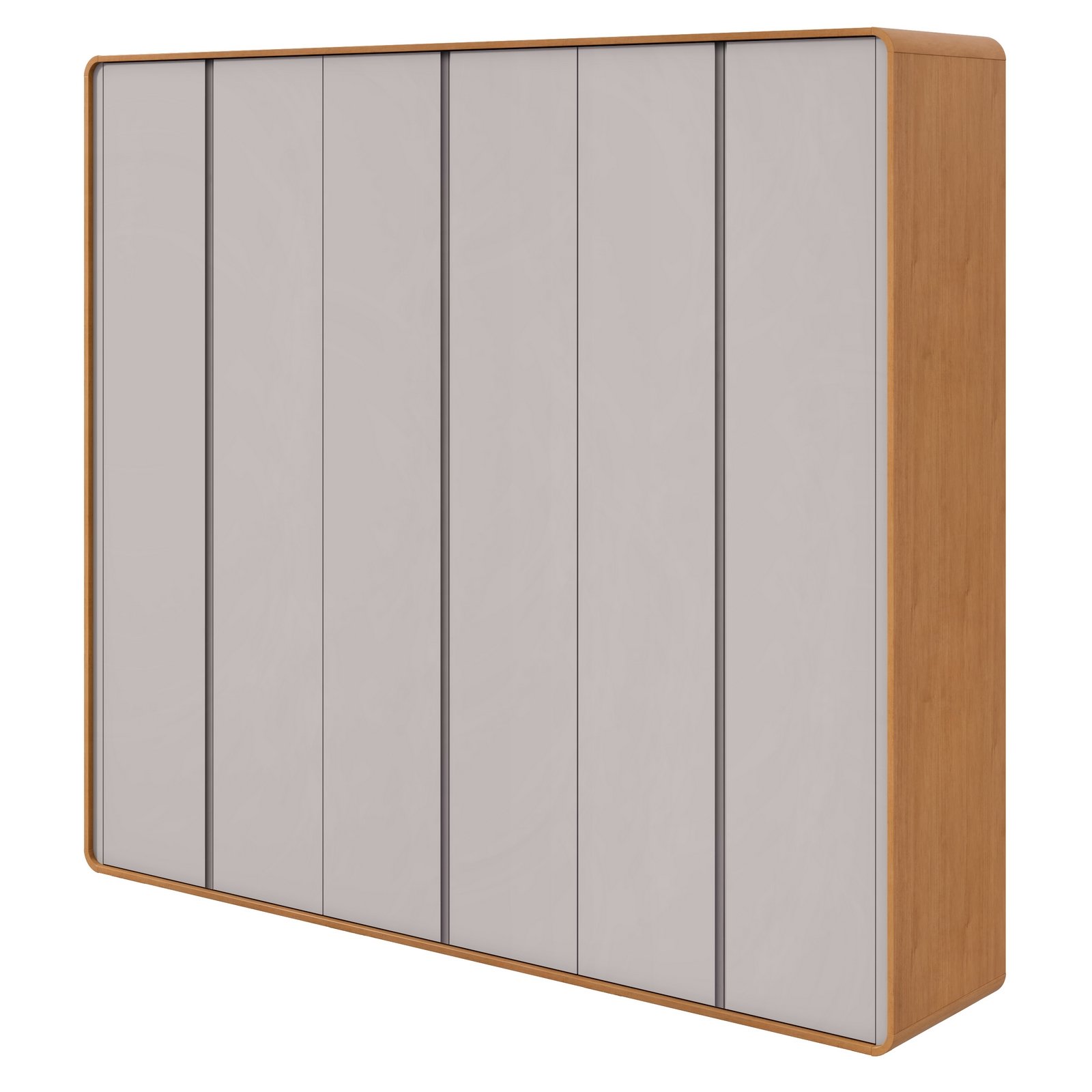 Guarda-Roupa 6 Portas Loop 2,70 m Amêndoa Clean/Off White - LOPAS - Imagem 5