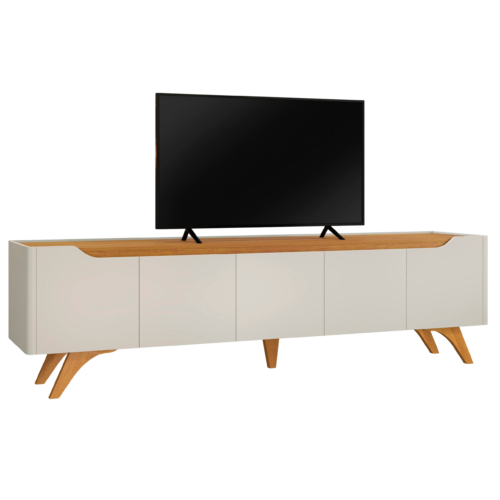 Alternative view of Rack até 75" Atenas 2.2 Off White/Naturale - MAVAULAR