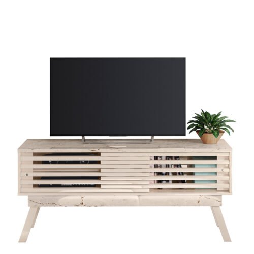 Alternative view of Bancada até 65" Frizz 1.5 Calacata/Off White - MADETEC