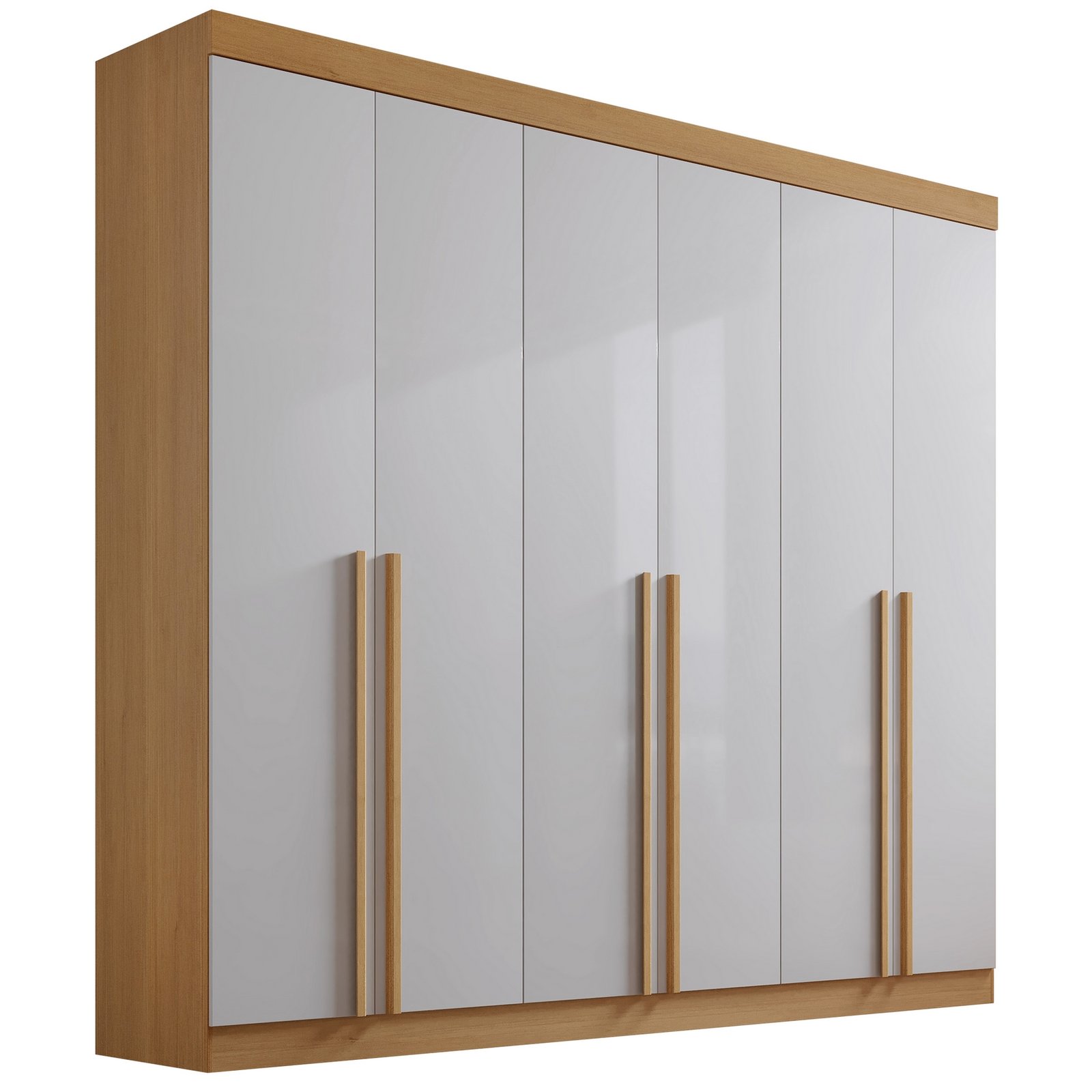 Guarda-Roupa 6 Portas Milano 2,20 m Cinamomo/Off White - D'DORO - Imagem 4