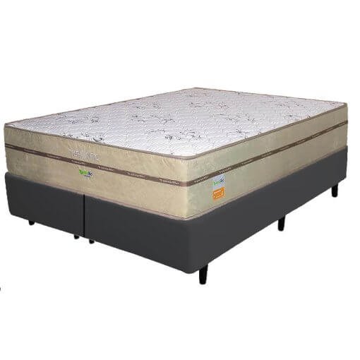 Colchão Queen Toronto 30 cm D28 Molas Ensacadas + Base Simples Corino Preto – ECOTEC + BIOSTAR - Imagem 2