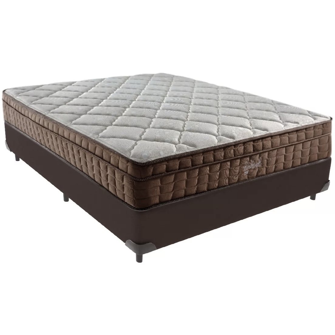 Colchão Casal Star One 30 cm D28/AG D70 + Base Simples Corino Marrom – ANJOS + BIOSTAR - Imagem 2