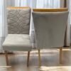 Kit 2 Cadeiras Safira Veludo Bege 100 - WM DECOR