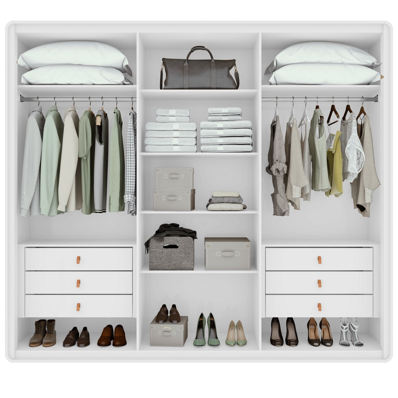 Guarda-Roupa 6 Portas Loop 2,70 m Branco - LOPAS - Imagem 2