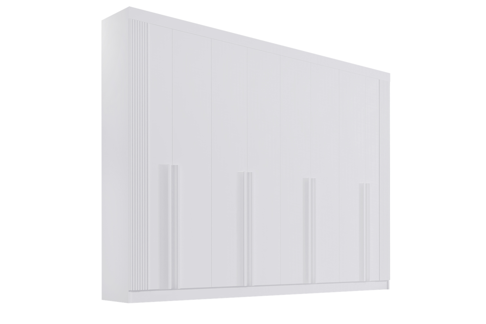 Guarda-Roupa 8 Portas Daymond 2,75 m Branco/Ripado – D’DORO MÓVEIS - Imagem 2
