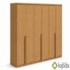 Guarda-roupa Alonzo Amêndoa 6 Portas Larg. 2.30m - Lopas