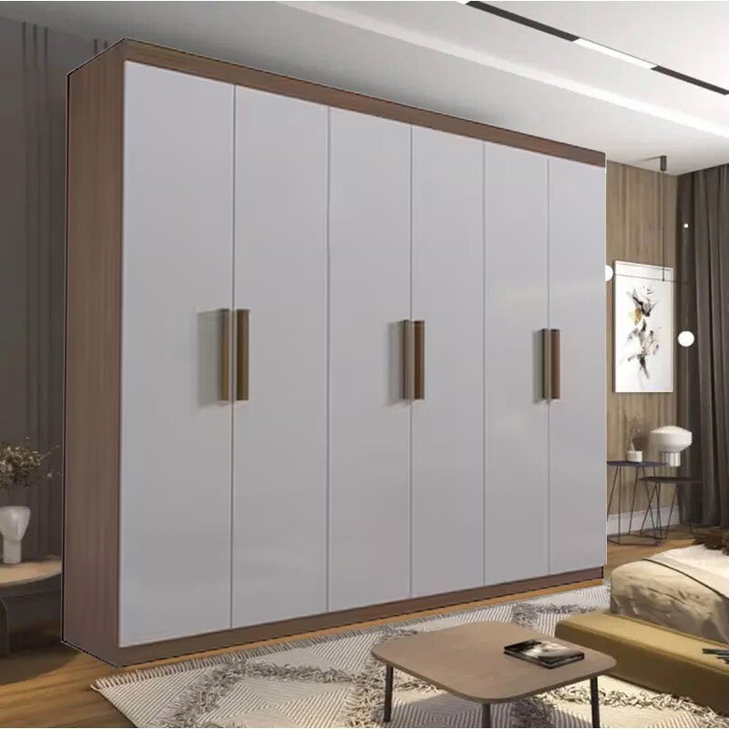 Roupeiro Colibri 6 Portas Castanho/Off White Larg. 2.05m - D' Doro