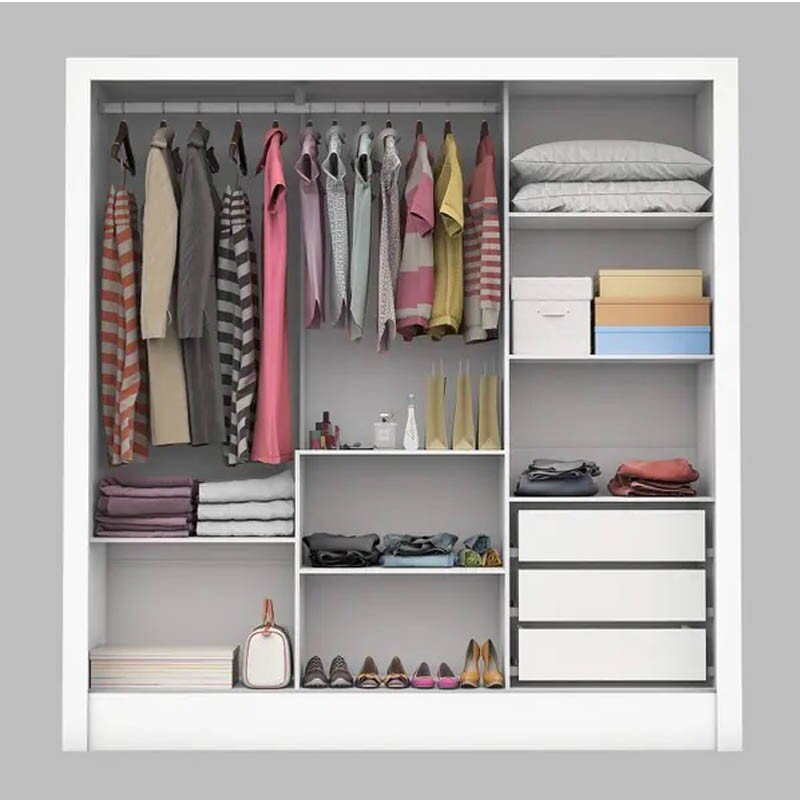 Guarda-roupa Dubai Branco 3 Portas C/ 1 Espelho Larg. 1.79m - Carioca - Imagem 3