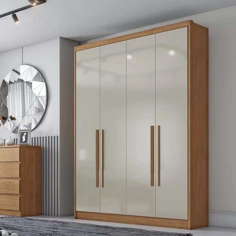 Modulado Rizon New Cumaru/Fendi Fosco Larg. 1.59m 4 Portas 3 Gavetas - Novo Horizonte