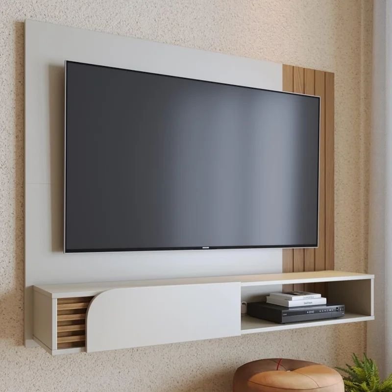 Home Suspenso Jurerê Larg. 1.36m Off Matte/Freijó para TV até 55" - Colibri