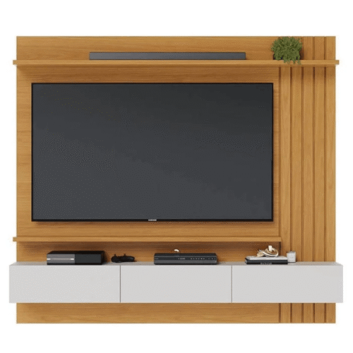 Alternative view of Home Suspenso Juriti Larg. 1.80m Naturale/Off White Matte para TV até 70" - Colibri