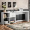 Mesa Office NT 2060 Larg. 2.00m Branco 2 Gavetas Notável