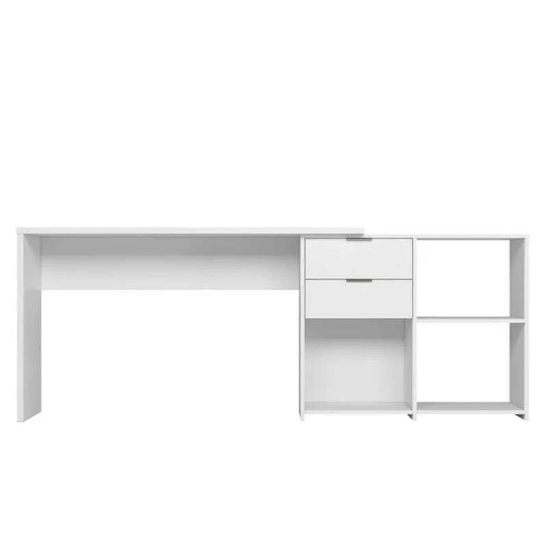 Mesa Office NT 2060 Larg. 2.00m Branco 2 Gavetas Notável - Imagem 7