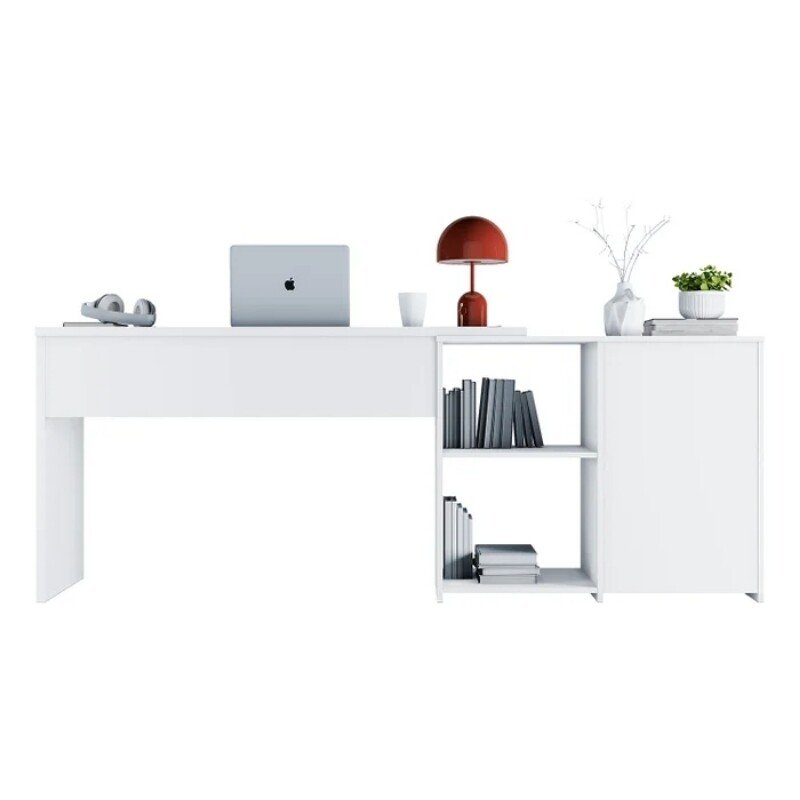 Mesa Office NT 2060 Larg. 2.00m Branco 2 Gavetas Notável - Imagem 8