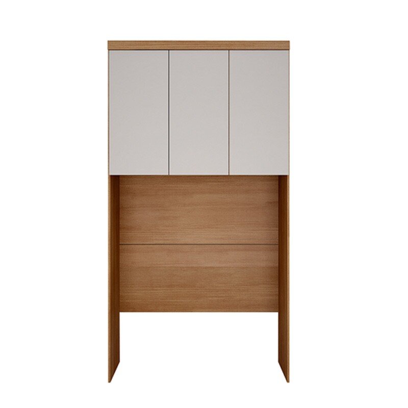 Modulado Aéreo Casal Rizon Casal Cumaru/Fendi Fosco 3 Portas 2 Prateleiras 100% MDF Larg. 1.45m - Novo Horizonte