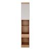 Modulado Criado Rizon Cumaru/Fendi Fosco 1 porta 1 Gaveta 100% MDF Larg. 0.43m - Novo Horizonte