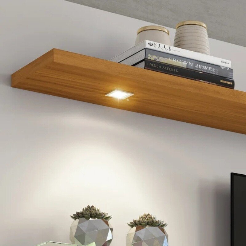 Painel NT 1115 Larg. 1.80m Off White/Freijó C/ Led para TV até 60" - Notável - Imagem 5