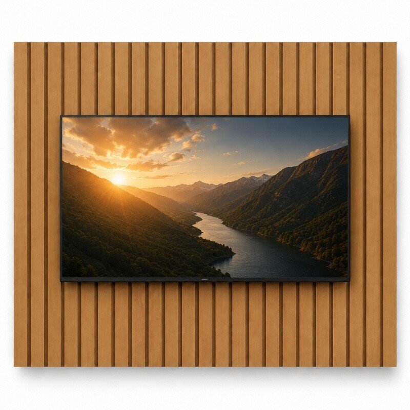 Painel Ripado Plus Modular 180x219 Nature para TVs até 75 Polegadas - JB Bechara - Imagem 3