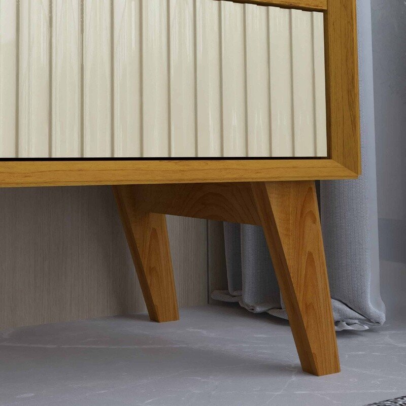 Rack Magnífico 212 Larg. 2.12m Nature/Off Detalhe Ripado - Gelius - Imagem 9