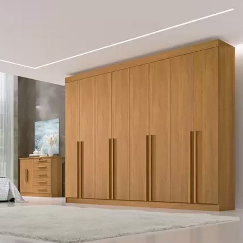 Roupeiro Daymond 8 Portas Cinamomo 100% MDF Larg. 2.75m - D Doro