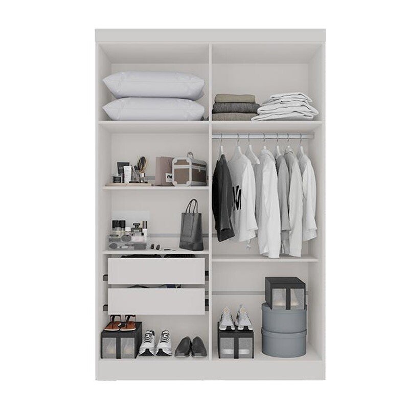 Roupeiro Recife 4 Portas Branco Larg. 1.21m - Sallêto - Imagem 2
