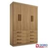 Roupeiro Mônaco Plus 4 Portas Cinamomo Larg. 1.60m - D Doro