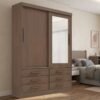 Roupeiro Meridian 2 portas Castanho Larg. 1.35m - D Doro