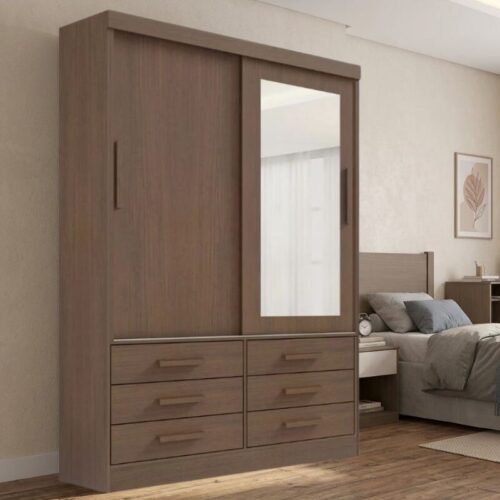 Roupeiro Meridian 2 portas Castanho Larg. 1.35m - D Doro
