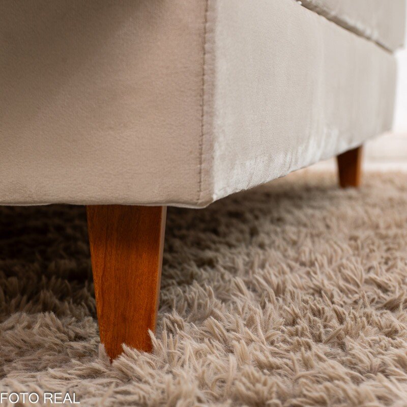 Sofá Cama Premium Veludo Bege 2269 Larg. 1.80m - Imagem 7