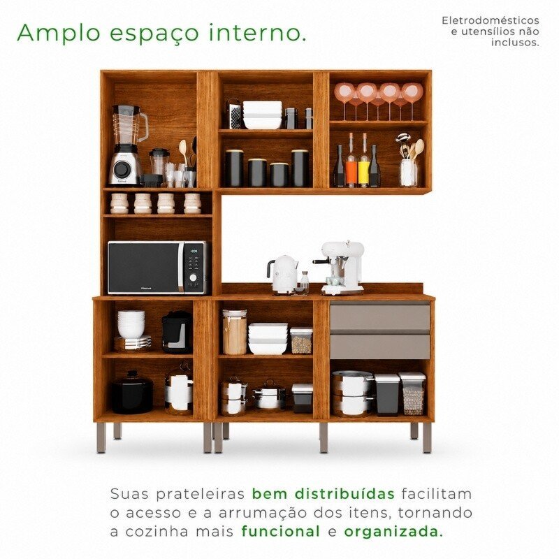Torre Quente Cozinha Pérola Branco/Cinamomo - Sallêto - Imagem 2