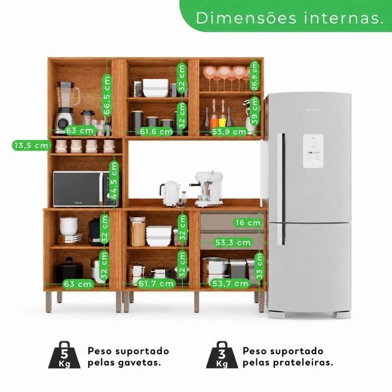 Torre Quente Cozinha Pérola Branco/Cinamomo - Sallêto - Imagem 3
