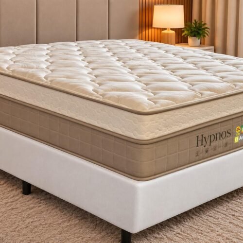 Colchão Casal Hypnos 30 cm D26/AG D70 Molas Ensacadas – ANJOS COLCHÕES + BASE SIMPLES CARIOCA