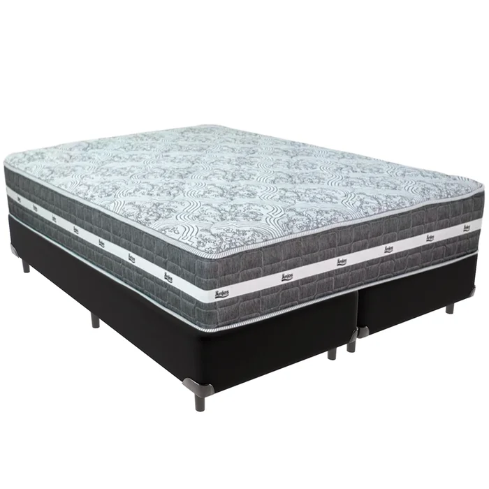 COLCHAO Black Graphite CASAL D’Angelis/Anjos 27 CM + BASE SIMPLES BIPARTIDA CASAL CARIOCA