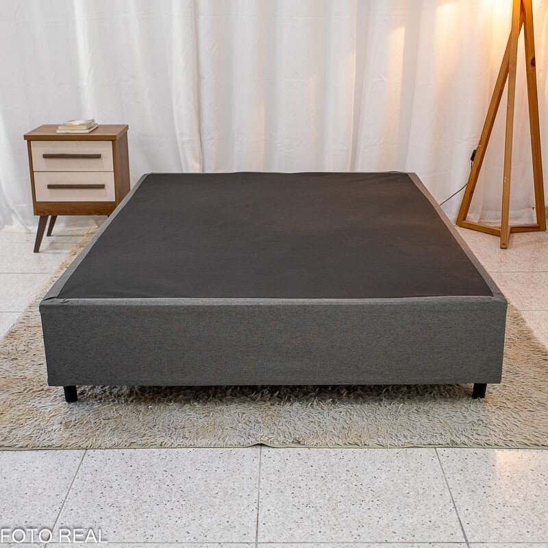 Base Box Casal Universal Linho Grafite 138x188x40 cm - Gazin - Imagem 2